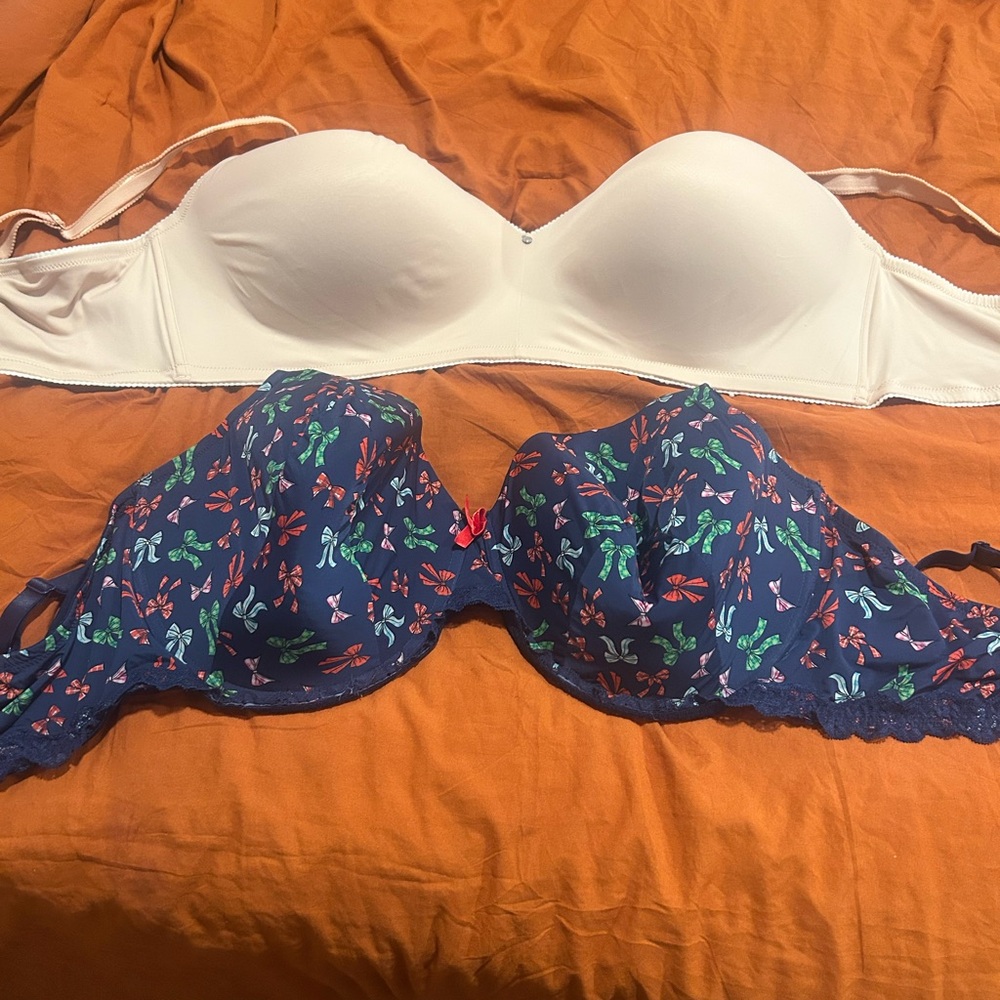 Adore Me Blue and Red Lace Bras Intimates